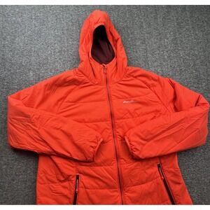 Eddie Bauer First Ascent Jacket Womens Sz‎ 2XL Red Hooded PrimaLoft Puffer Zip